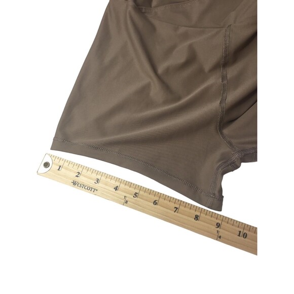 IV Brown Drawstring Ruched Mini Skirt Attached Shorts Skort Women's XL - Picture 5 of 15